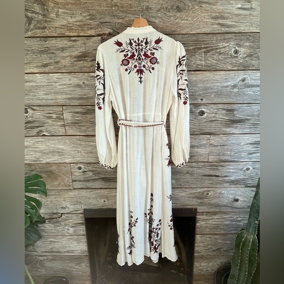 Sundance embroidered long sleeve maxi dress - Picture 7 of 8